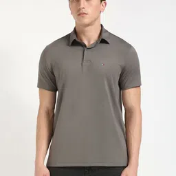 Tommy Hilfiger Men Solid Polo Collar Cotton T-shirt-image-58