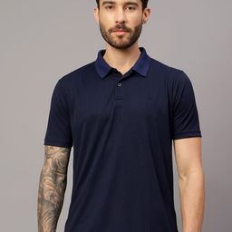 Trenz Self Design Polo Collar T-shirt-image-16