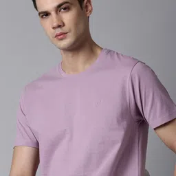 MAXZONE Round Neck Knitted Pure Cotton Casual T-shirt-picture-9