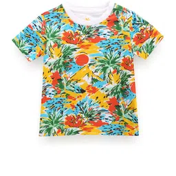 U.S. Polo Assn. Kids Boys Printed Tropical Pure Cotton T-shirt-image-40