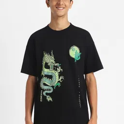 VEIRDO Boys Printed Pure Cotton Pockets T-shirt-12