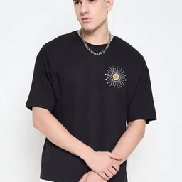 Mast & Harbour Men Graphic Printed Round Neck Pure Cotton Relaxed Fit T-shirt-picture-23