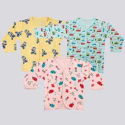 Mojua Infants Pack Of 3 Conversational Printed Cotton Lounge T-shirt-picture-36