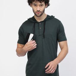 Kalt Hooded Casual Knitted Cotton T-shirt-image-49
