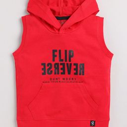 Ginie Boys Typographt Printed Hooded Pure Cotton T-shirt-image-88