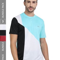FTX Pack Of 3 Colourblocked Round Neck Dry-Fit Sports T-shirt-image-99