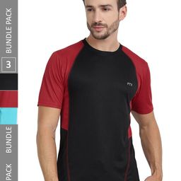 FTX Pack Of 3 Colourblocked Dry Fit Sports T-shirt-image-74