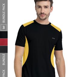 FTX Pack Of 3 Colourblocked Round Neck Dry-Fit Sports T-shirt-image-114