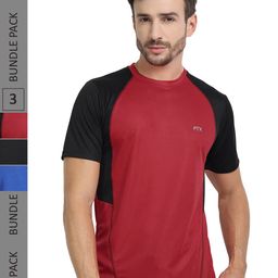 FTX Pack Of 3 Colourblocked Dry Fit Sports T-shirts-image-97
