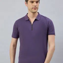 REPRISE Men Solid Polo Collar T-shirt-picture-0