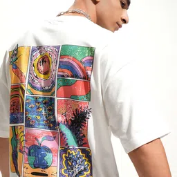 HIGHLANDER Graphic Printed Drop Shoulders Oversized T-shirt-image-60