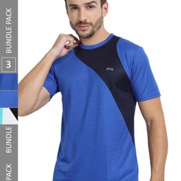 FTX Pack Of 3 Colourblocked Round Neck Dry Fit Sports T-shirt-image-34
