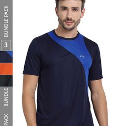 FTX  Pack Of 3 Colourblocked Round Neck Dry-Fit Sports T-shirt-image-78