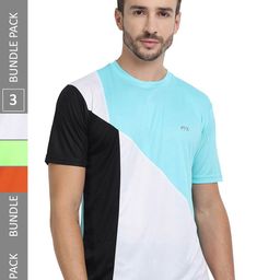 FTX Pack Of 3 Colourblocked Round Neck Dry Fit Sports T-shirt-image-89