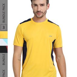 FTX Pack Of 3 Colourblocked Round Neck Dry Fit Sports T-shirt-image-95