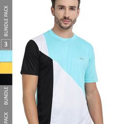 FTX Pack Of 3 Colourblocked Round Neck Dry-Fit Sports T-shirt-picture-5