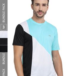 FTX Pack Of 3 Colourblocked Round Neck Dry-Fit Sports T-shirt-image-105