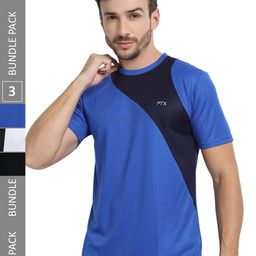 FTX Pack of 3 Colourblocked Round Neck Dry-Fit Sports T-shirt-image-115