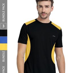 FTX Pack Of 3 Colourblocked Round Neck Dry-Fit Sports T-shirt-image-80