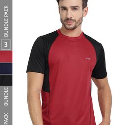FTX Pack Of 3 Colourblocked Round Neck Dry-Fit Sports T-shirt-picture-10