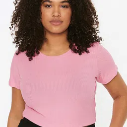 Trendyol Round Neck Short Sleeves T-shirt-image-90