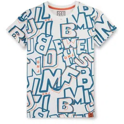 Gini and Jony Boys Typography Printed Cotton T-shirt-image-51
