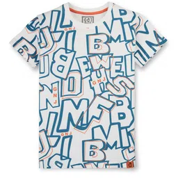 Gini and Jony Boys Typography Printed Cotton T-shirt-image-47