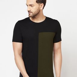 GLITO Colourblocked Round Neck T-shirt-image-68
