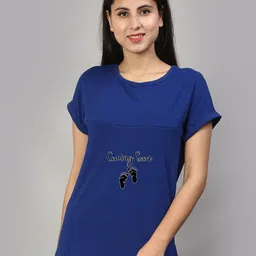 SillyBoom Typography Printed Extended Sleeves Maternity T-shirt-image-82