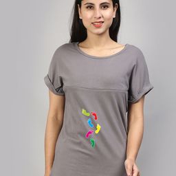 SillyBoom Graphic Printed  Round Neck Extended Sleeves Cotton Maternity T-shirt-image-32