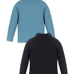 PLUM TREE Boys Pack Of 2 High Neck Pure Cotton T-Shirt-picture-3