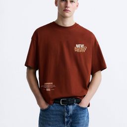 MISCHIEF MONKEY Typography Oversized Cotton T-shirt-image-28