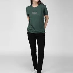 IDK Typography Printed Cotton T-shirt-picture-16