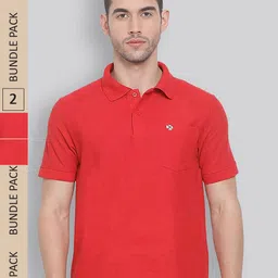 LUX NITRO Pack of 2 Polo Collar Anti Odour T-shirts-image-91