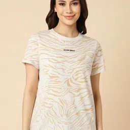 Allen Solly Woman Women Abstract Printed Round Neck T-shirt-44