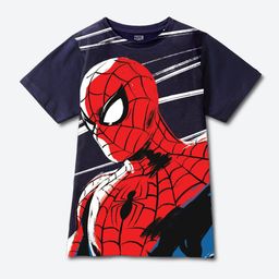 YK Marvel Boys Spider-Man Printed Round Neck Short Sleeves Regular T-shirt-10