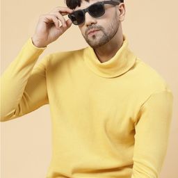 Rigo Men Yellow Cotton Casual T-shirt-image-42