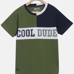 3PIN Boys Colourblocked Cotton T-shirt-image-87