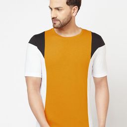 GLITO Colourblocked Cotton T-shirt-image-82