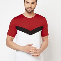 GLITO Colourblocked Casual T-shirt-image-77
