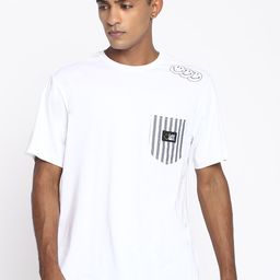 Lee Men White Pockets Graphic Print Relaxed Fit T-shirt-image-47