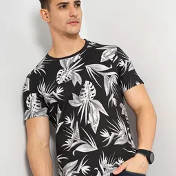 Celio Tropical Printed Cotton T-shirt-image-58