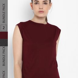 appulse Pack Of 2 Cap Sleeves Cotton T-shirt-picture-5