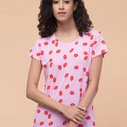 Hive91 Conversational Printed Round Neck Cotton Relaxed Fit T-shirt-image-70