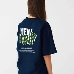 MISCHIEF MONKEY Printed Round Neck Short Sleeves Cotton T-shirt-image-97