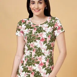 Honey by Pantaloons Floral Printed Cotton T-shirt-37