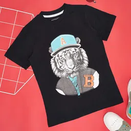 Pantaloons Junior Boys Graphic Print Round Neck T-shirt-image-38