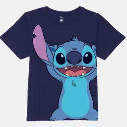 YK Disney Boys Lilo Stitch Printed Round Neck T-shirt-31