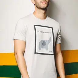 ONE SKY Printed Round Neck Short Sleeves Cotton T-shirt-picture-26