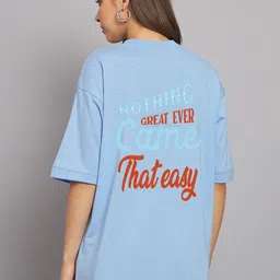 Imsa Moda Typography Printed Drop Shoulder Sleeves Oversize Cotton Casual T Shirt-picture-29